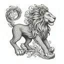 Lion representing God: The lion, traditionally associated with strength, courage and majesty, will be the representation of God. tattoo design idea
