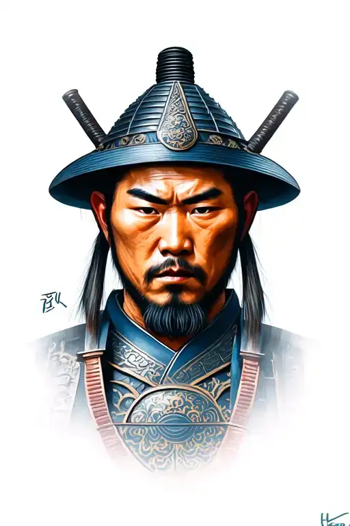 Korean Samurai Warrior tattoo design idea