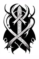 Runes, ancestors, power, knowledge tattoo design idea