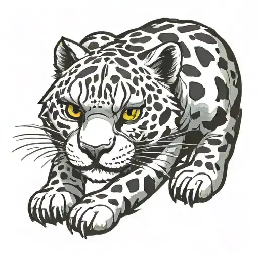 snow leopard kung fu panda tattoo design idea