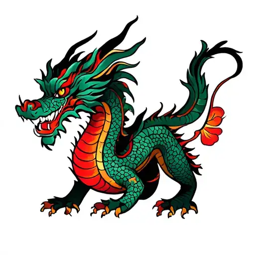 vietnamese dragon tattoo design idea