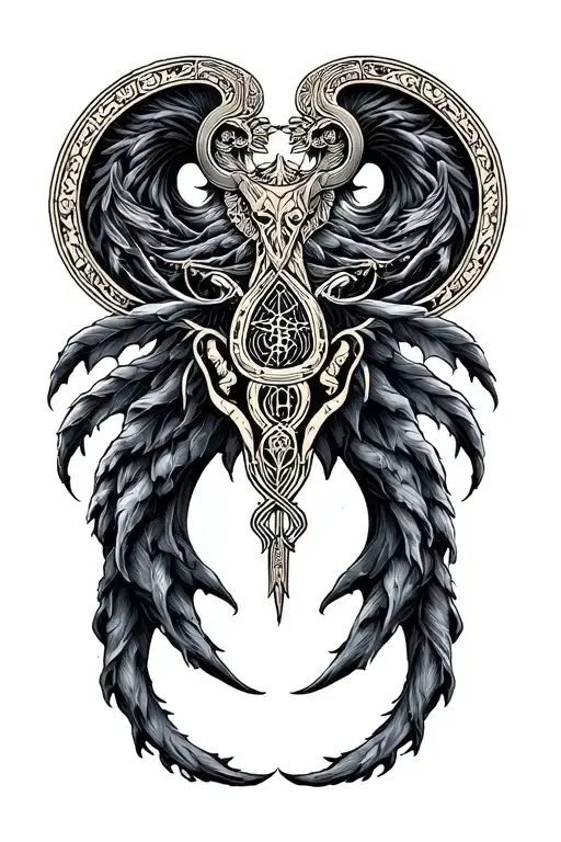 gemini zodiac sign tattoo design idea