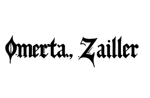"Omerta. Zailler" tattoo design idea