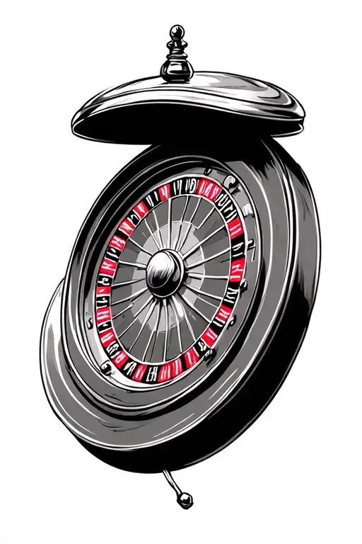 roulette wheel tattoo design idea