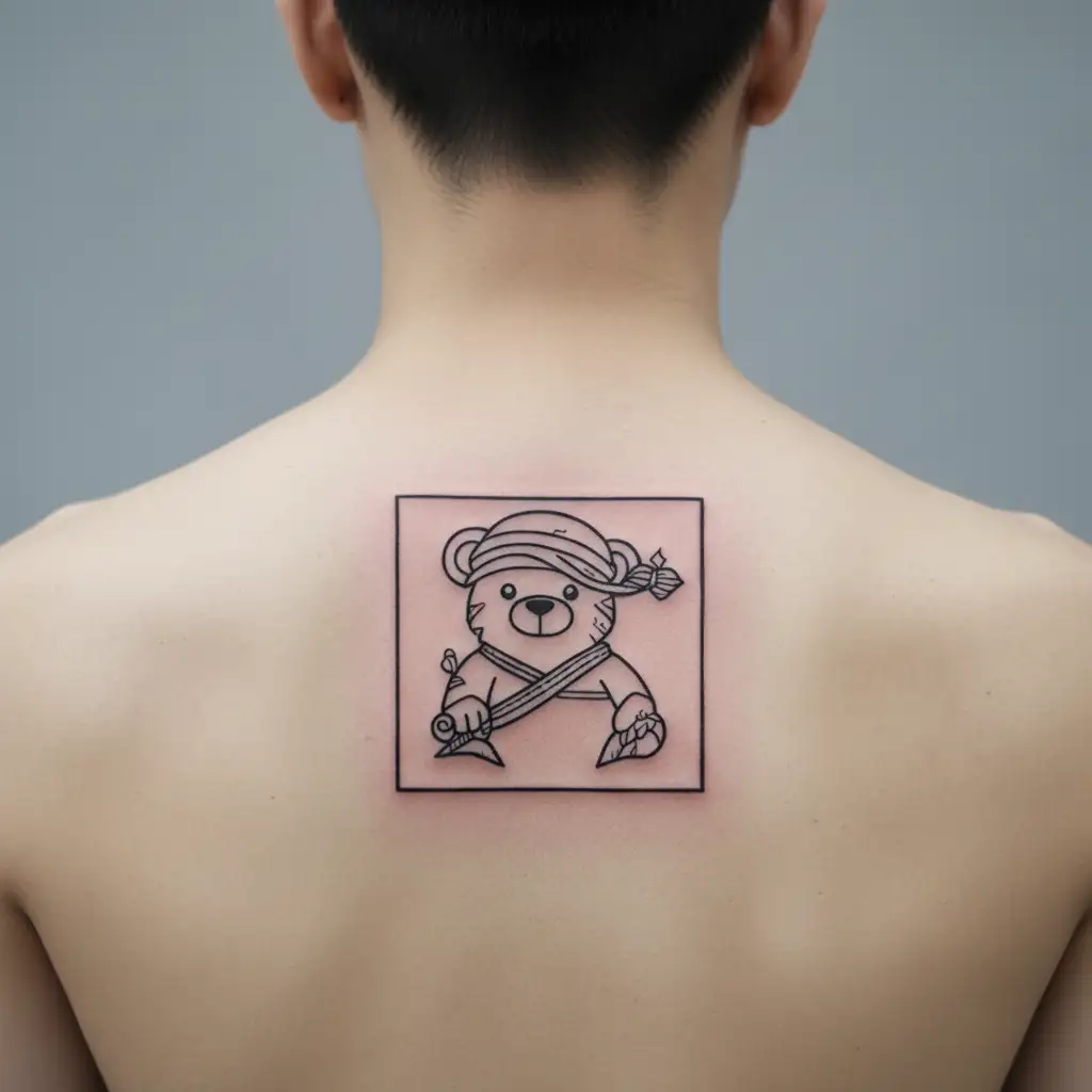 pirate teddy bear tattoo design idea