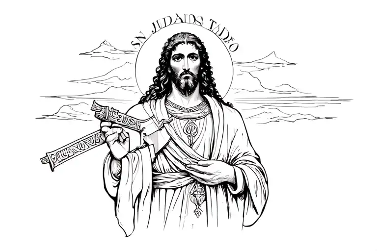 San Judas Tadeo tattoo design idea