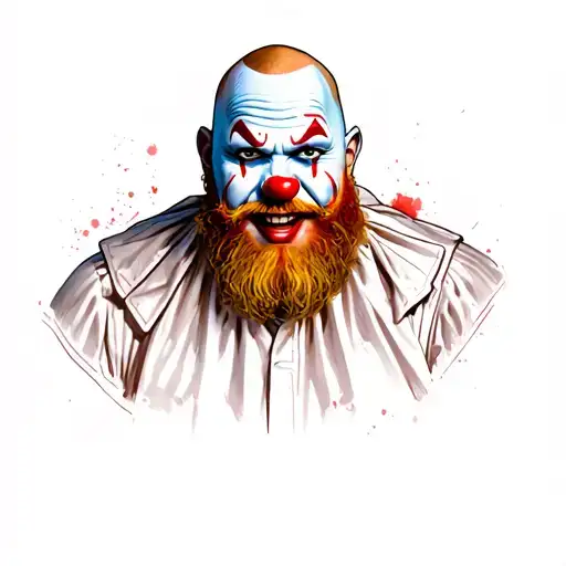 Ivan moody as a clown tattoo design idea