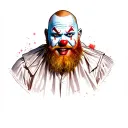 Ivan moody as a clown tattoo design idea