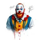 Ivan moody as a clown tattoo design idea