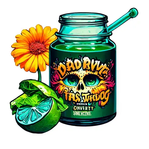 lsd tabs and juice wrld 999 anxiety tattoo design idea