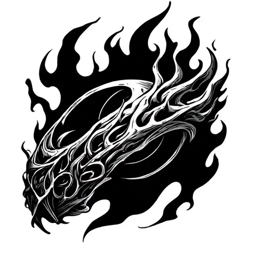 Elden Ring frenzy flame burns tattoo design idea