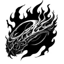 Elden Ring frenzy flame burns tattoo design idea