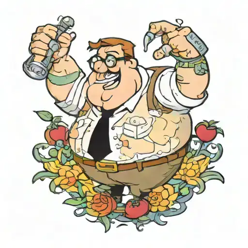 peter griffin and stwei tattoo design idea