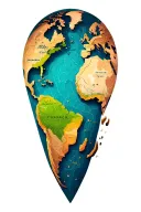 world map adventure tattoo design idea