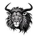 Leo Taurus tattoo design idea