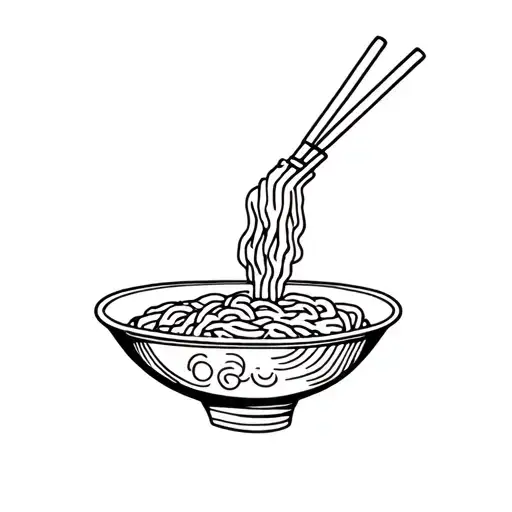 ramen bowl tattoo design idea