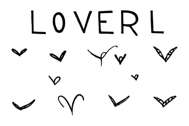 "Lover girl" trampstamp fine line tattoo tattoo design idea