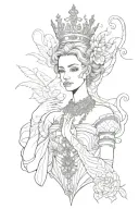 queen royalty tattoo design idea