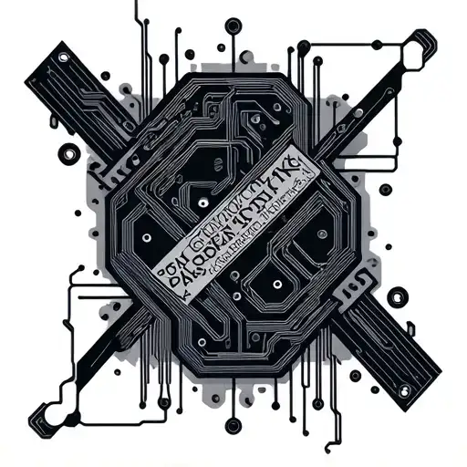 "Dominik Agnieszka" Circuit board design tattoo design idea
