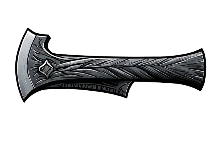 Tomahawk axe tattoo design idea