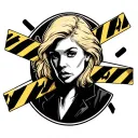  Forensic expert, blond, striped caution tape  tattoo design idea