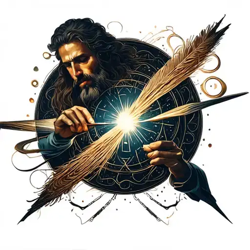 weaver creating complex patterns , alchemist making gold from common metals. does this with feelings tattoo design idea