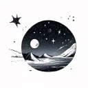 Starry Night Sky tattoo design idea