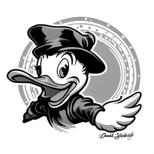 Donald Duck tattoo design idea