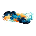 Filler Clouds and Smoke tattoo design idea