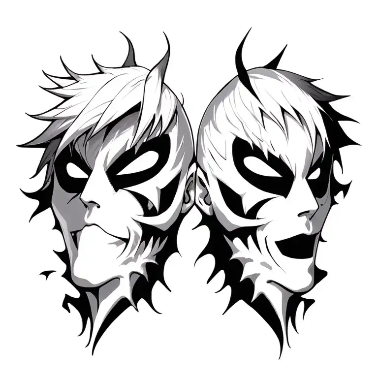 bleach ichigo hollow mask tattoo design idea