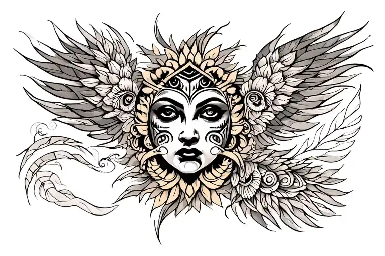 Maori tattoo meaning karma, good luck, a person who has become a spirit, saved from death, new life, for full arm tattoo design idea