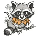 raccoon tattoo design idea