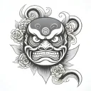 Daruma tattoo design idea