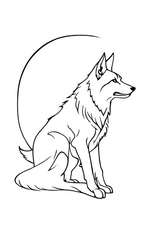 eastern coyote tattoo design idea