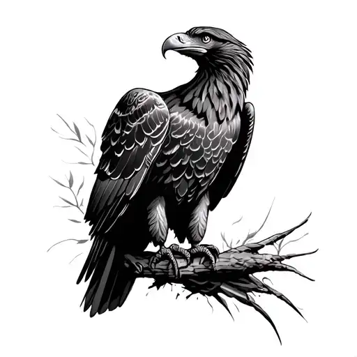 Australian patriotic masculine theme. design wedge tail eagle tattoo design idea