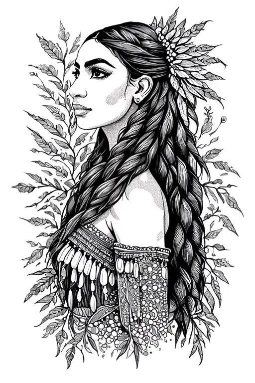 Disney pocahontas tattoo design idea