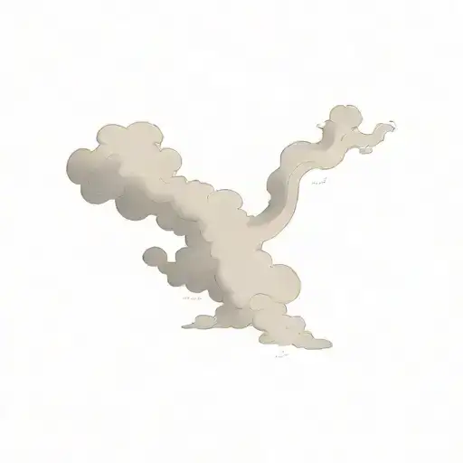 Filler Clouds and Smoke tattoo design idea