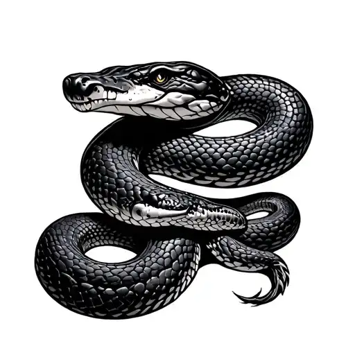Anaconda tattoo design idea