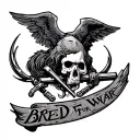 Bred For War tattoo design idea