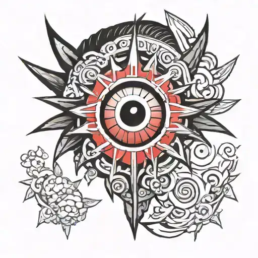 uchiha eyes tattoo design idea