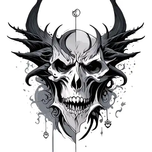 Good And Evil tattoo design idea