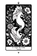 Sleep Token Euclid, the lovers tarot card, "we tangle endlessly like lovers entwined", moth, sleep token logo, florals tattoo design idea