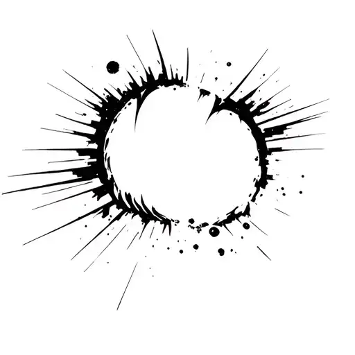 Filler Space black hole eating star tattoo design idea