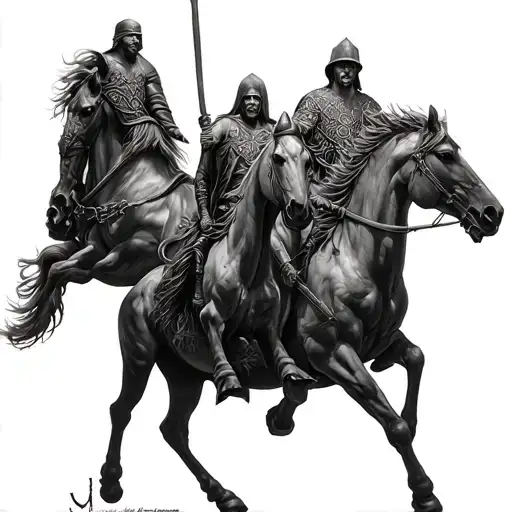 4 horsemen of the apocalypse  tattoo design idea