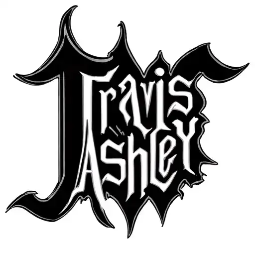 "Travis Ashley " Two Word Ambigram Generator tattoo design idea