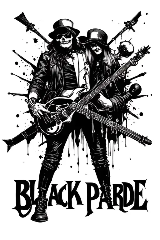 black parade tattoo design idea