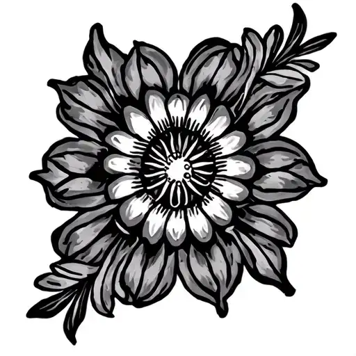 spanish tile tattoo design idea