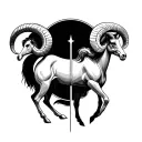 Sagittarius and Aries  tattoo design idea