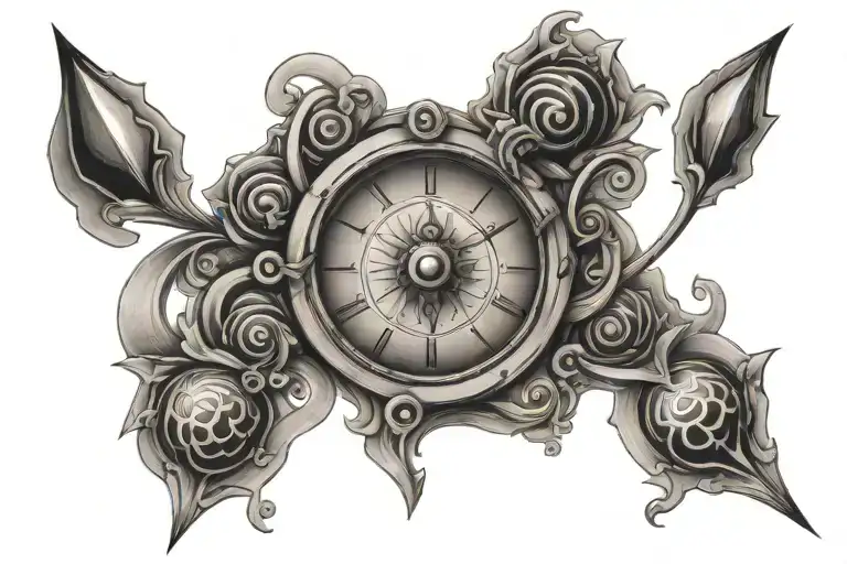 pendulum swinging tattoo design idea
