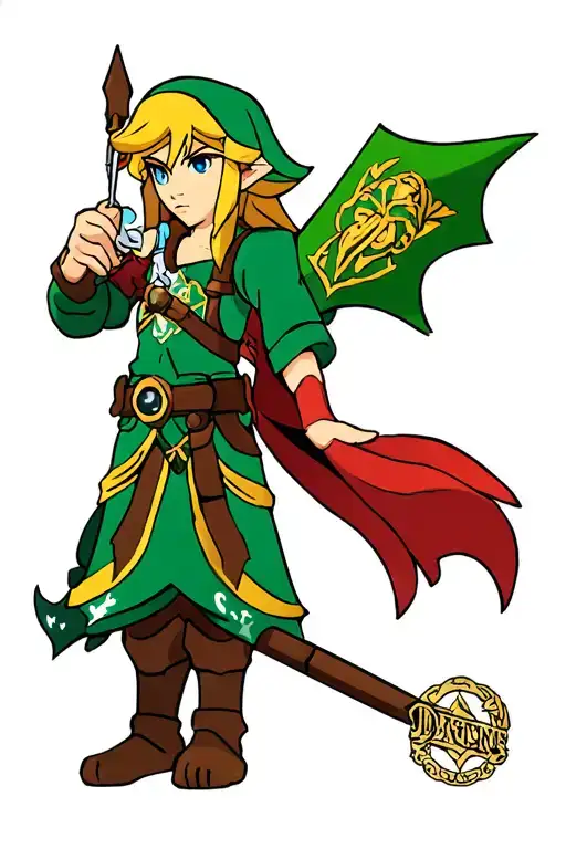 legend of zelda ocarina of time tattoo design idea